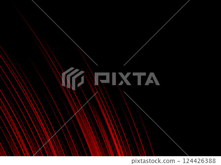 Abstract red line and black background for business card, cover, banner, flyer. Vector illustration 124426388