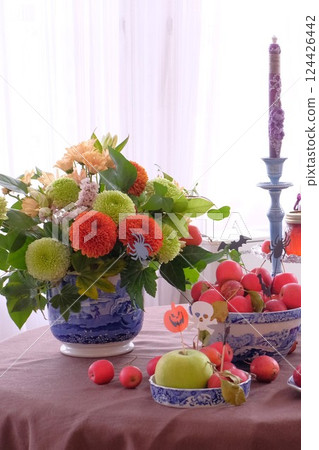 Halloween table setting Halloween table setting 124426442