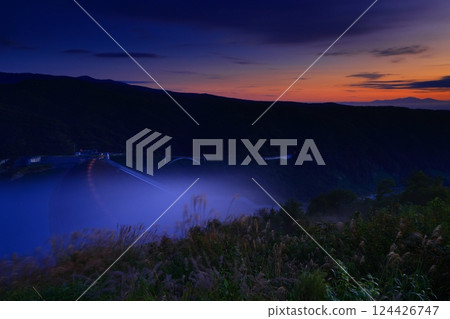 Oshu City, Iwate Prefecture, dawn scenery Oshu City, Iwate Prefecture, dawn scenery 124426747