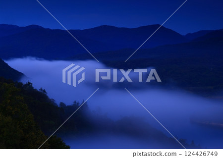 Oshu City, Iwate Prefecture, dawn scenery Oshu City, Iwate Prefecture, dawn scenery 124426749