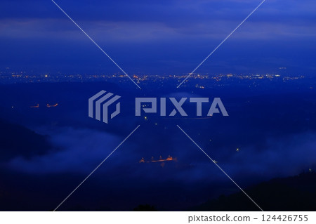 岩手縣奧州市，黎明風景 124426755