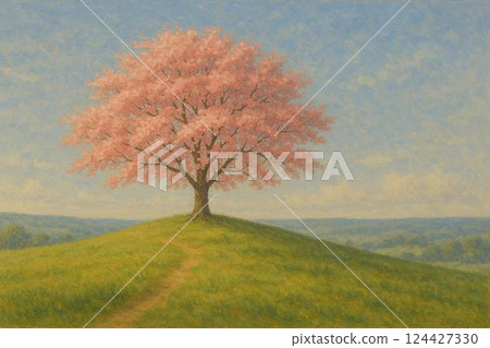 山上的櫻桃樹 124427330