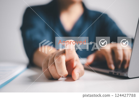 Approved contract was handed over in the office, with a label of quality affixed to document, ensuring all business data was in order. approved, data, contract, business, paper, office, hand, label. Approved contract was handed over in the office, with a label of quality affixed to document, ensuring all business data was in order. approved, data, contract, business, paper, office, hand, label. 124427788