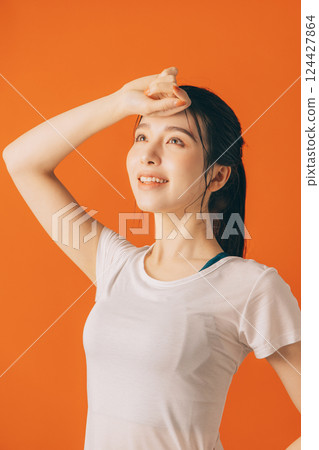 熱瑜珈圖片 124427864