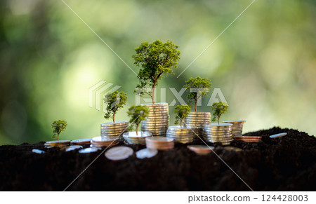 ECO-friendly business adopted green concept in agriculture, promoting environmental sustainability and plant growth for development of healthier ecology. eco, environmental, growth, business, concept. ECO-friendly business adopted green concept in agriculture, promoting environmental sustainability and plant growth for development of healthier ecology. eco, environmental, growth, business, concept. 124428003