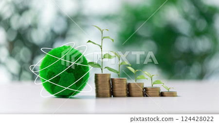 Background of advancing technology, businesses and people increasingly supportive of carbon tax to promote eco-friendly practices and protect environment, ensuring healthier future for nature. 124428022
