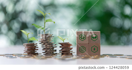 Concept of green tax into account environmental benefits of planting trees, balance economic growth with ecological health, thereby enhancing both income and wealth within a sustainable economy. 124428059
