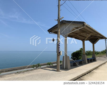Beautiful Japanese scenery: Shimonada Station 124428154