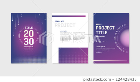 Business brochure template set  124428433