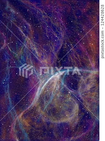 漂浮在太空中的光帶 124428628