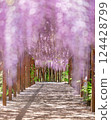 Wisteria trellis 124428799