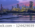 Rice fields and night view 124429039