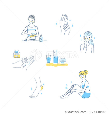 Various skin care image sets Various skin care image sets 124430488