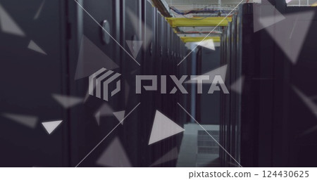 Image of connections and data processing over computer servers 124430625
