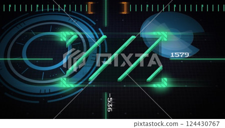 Image of digital data processing over scope scanning 124430767