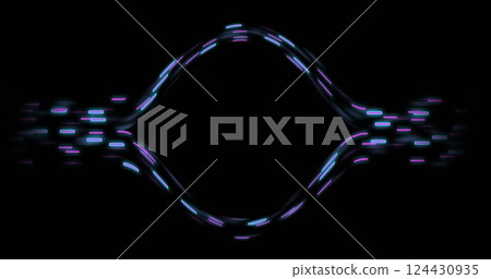Image of purple shapes moving on black background Image of purple shapes moving on black background 124430935