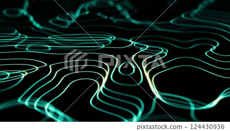 Image of white shapes moving on black background Image of white shapes moving on black background 124430936