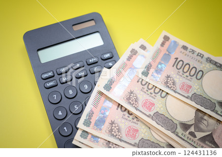 Money and calculator Money and calculator 124431136