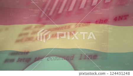 Image of financial data processing over flag of bolivia Image of financial data processing over flag of bolivia 124431248