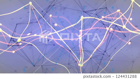 Image of digital data processing over dna strand spinning Image of digital data processing over dna strand spinning 124431288