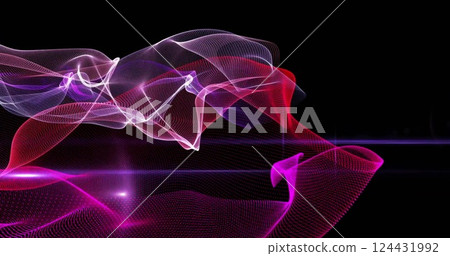 Image of blue and red shapes on black background Image of blue and red shapes on black background 124431992