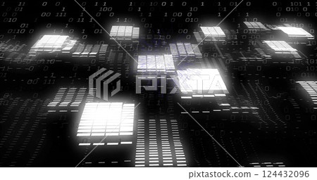 Image of digital data processing and binary coding Image of digital data processing and binary coding 124432096