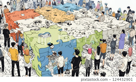We are all pieces of society: we live an orderly social life, but at the same time we lose our individuality. 124432901