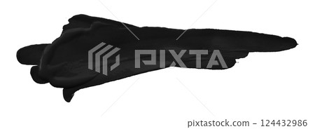 black brush isolated on transparent background 124432986