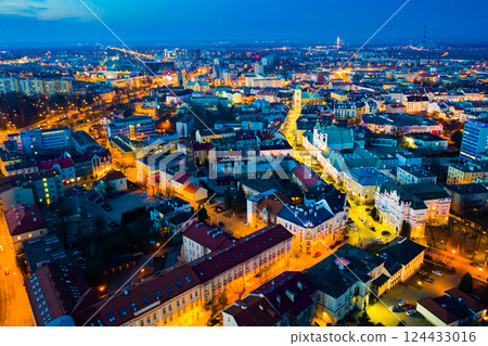 Rzeszow cityscape at twilight Rzeszow cityscape at twilight 124433016