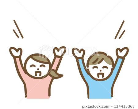 Smiling young men and women in casual clothes giving a presentation Smiling young men and women in casual clothes giving a presentation 124433365