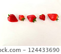 Fresh strawberries on a table 124433690