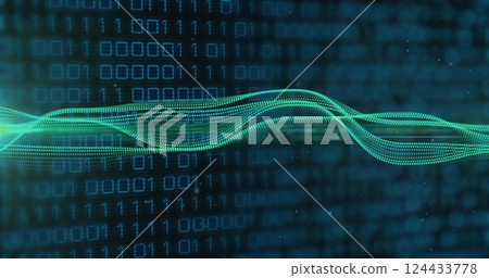 Image of binary coding data processing over networks of connections 124433778