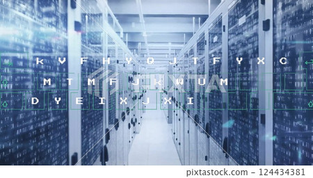 Image of data processing over computer servers Image of data processing over computer servers 124434381