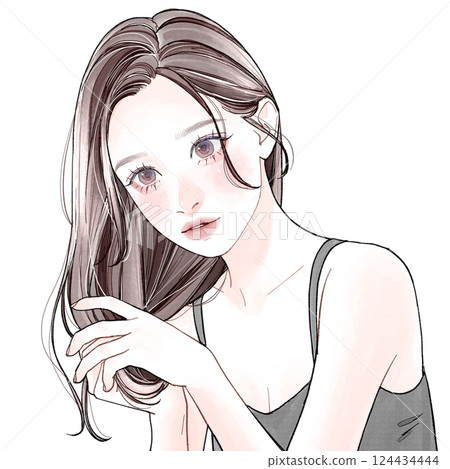 照顧頭髮的女人 照顧頭髮的女人 124434444