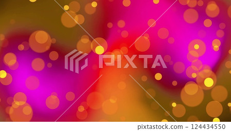 Image of orange glowing spots over vibrant abstract background Image of orange glowing spots over vibrant abstract background 124434550