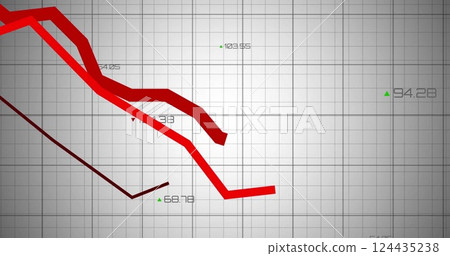 Image of diagrams and data processing on white background Image of diagrams and data processing on white background 124435238