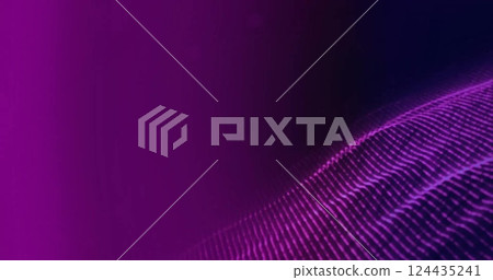 Image of purple light mesh moving on black background 124435241