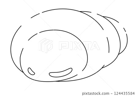 Simple chocolate cornet illustration 124435584