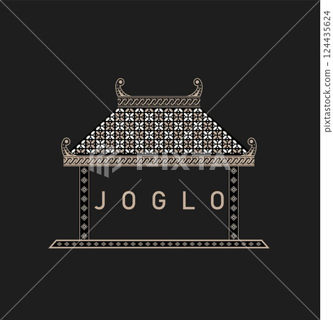joglo house logo vector,joglo is the name for a traditional Javanese house in Indonesia joglo house logo vector,joglo is the name for a traditional Javanese house in Indonesia 124435624