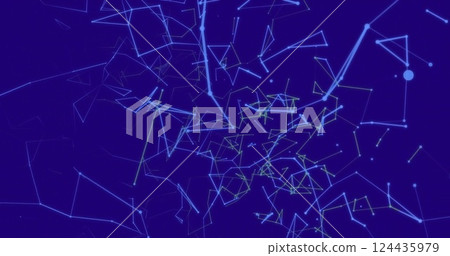 Image of network of connections on blue background Image of network of connections on blue background 124435979
