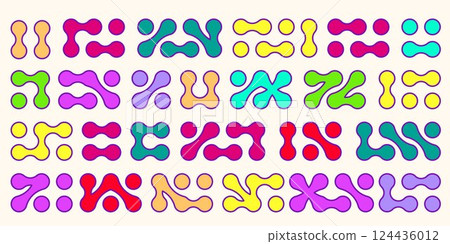 Y2k metaball shapes set Y2k metaball shapes set 124436012