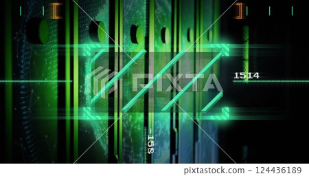 Image of digital data processing over computer servers 124436189