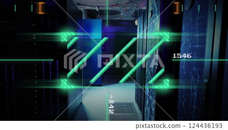 Image of digital data processing over computer servers 124436193