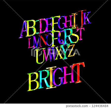 Kids style colorful grunge capital letters, distressed alphabet. Punk and grunge style alphabet. Stencil graffiti fonts. Bold brush drawn vector typography. Childish capital letters. Kids style colorful grunge capital letters, distressed alphabet. Punk and grunge style alphabet. Stencil graffiti fonts. Bold brush drawn vector typography. Childish capital letters. 124436484