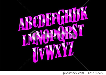 Vector chic banner Super Fast. Elegant Pink and Gold Font. Creative Alphabet Letters and Numbers Vector chic banner Super Fast. Elegant Pink and Gold Font. Creative Alphabet Letters and Numbers 124436572