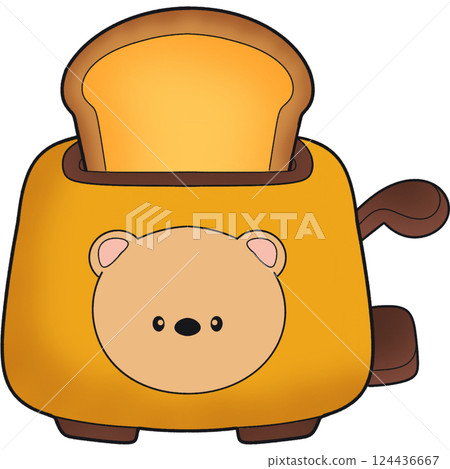 The illustration of a toaster 124436667