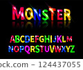 The alphabet monster. Vector illustration 124437055