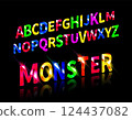 The alphabet monster. Vector illustration 124437082