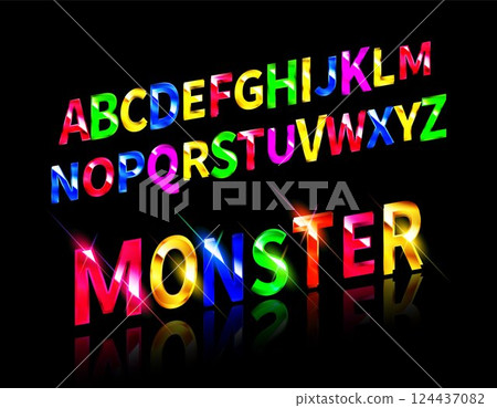 The alphabet monster. Vector illustration 124437082