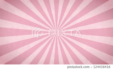 粉紅色旭日背景（直線/集中線） 124438416